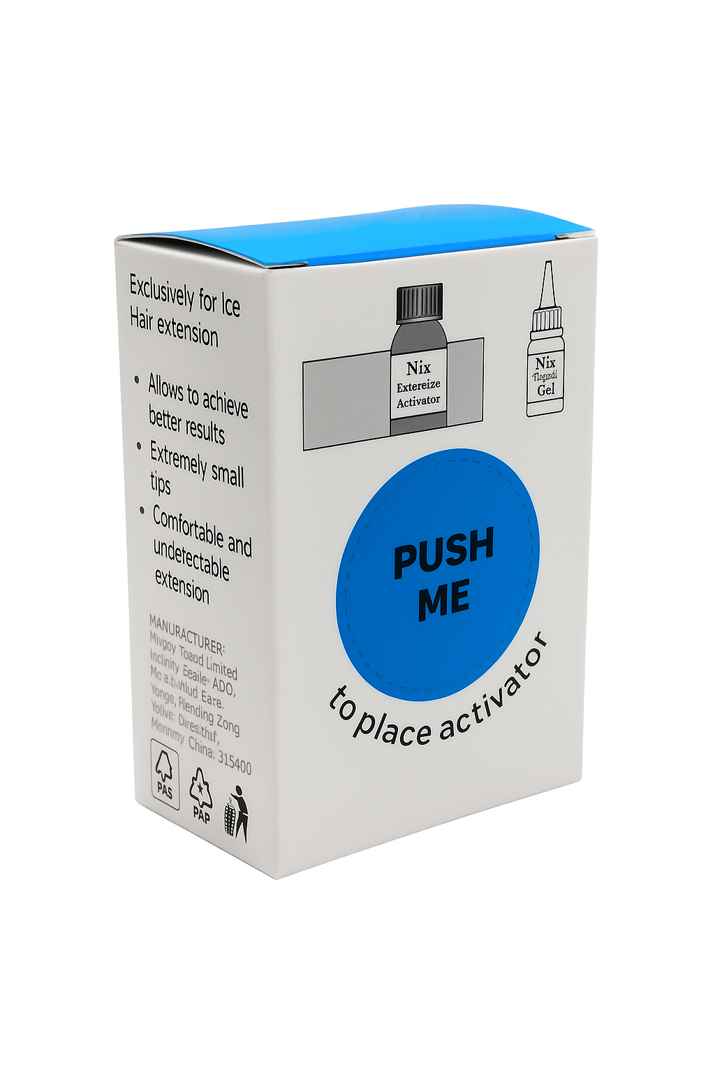 Nix Gel Glue & Activator for ICE Hair Extensions For Any Hair Color