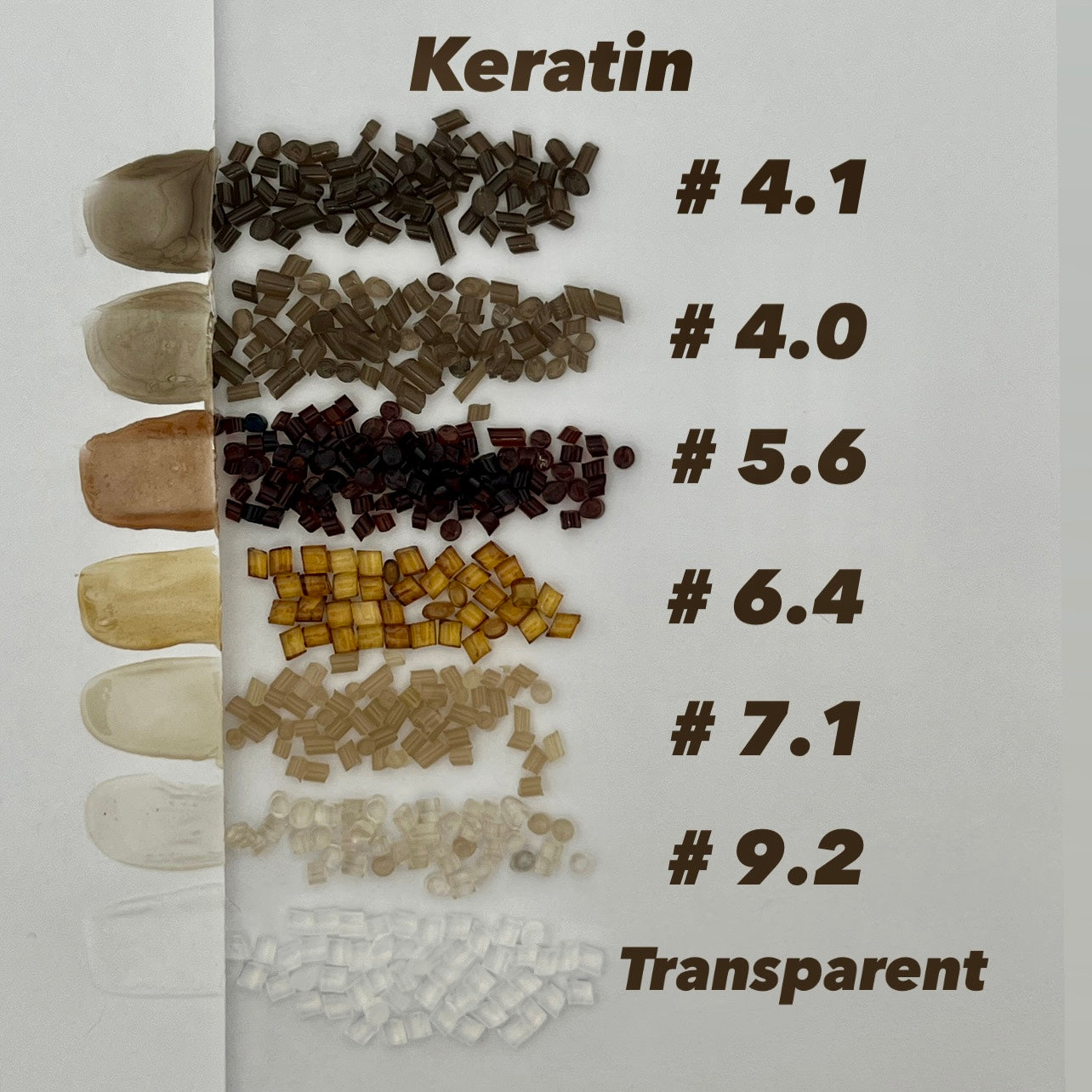 Keratin Glue for Hair Extension COLOR #4.0 (Transparent Brown)