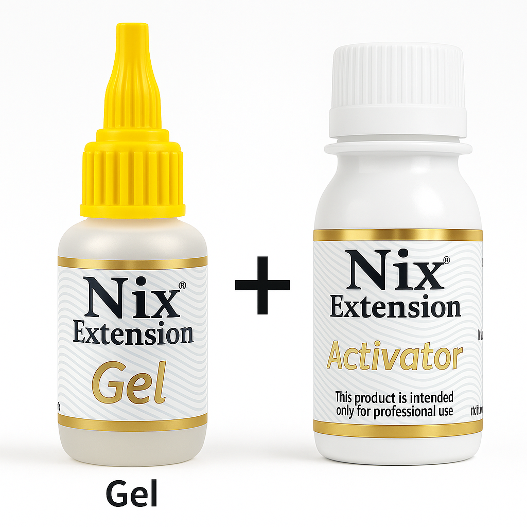 Nix Gel Glue & Activator for ICE Hair Extensions For Any Hair Color
